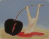Zwarte kers met wasgoed 30x38 cm 2013