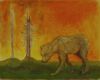 Beer in bosbrand 1 34x44 cm 2014