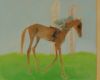 Jockey op renpaard 50x60 cm 2012