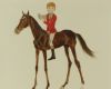 Dandy op bruin paard 127,5x140 cm 2015