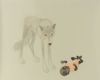 Wolf met baby 150x180 cm 2012