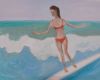 Surfend meisje 70x100 cm 2010