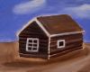 Houten huis 36x48 cm 2008